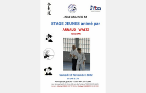 Stage Jeunes - Ligue ARA - A. WALTZT (7eme DAN)
