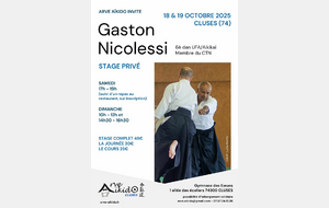 Stage de Gaston Nicolessi à Cluses les 18 et 19 octobre 2025